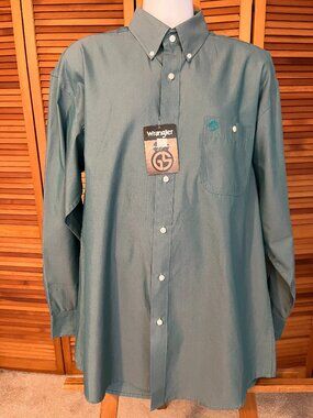 NWT GEORGE STRAIT WRANGLER COLLECTION SZ XL LS DRESS SHIRT